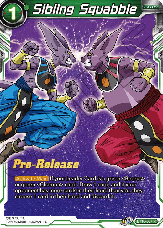Sibling Squabble BT16-067 Rare