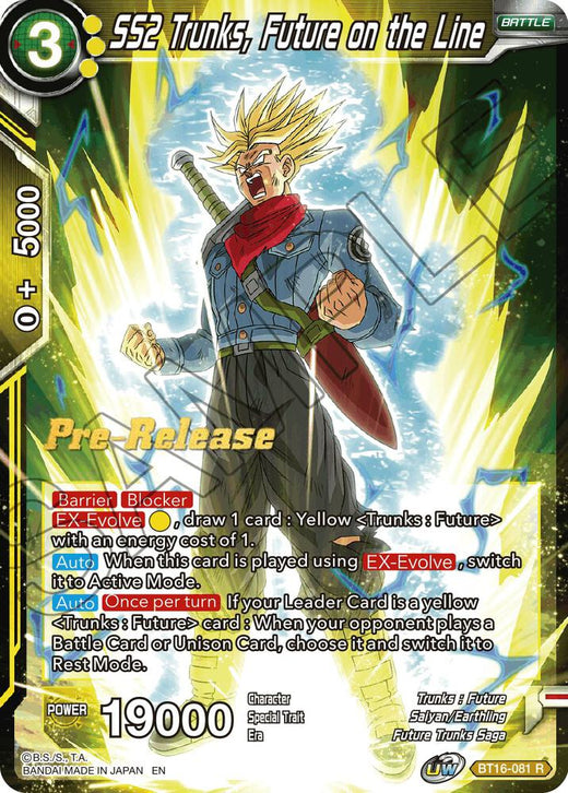 SS2 Trunks, Future on the Line BT16-081 Rare