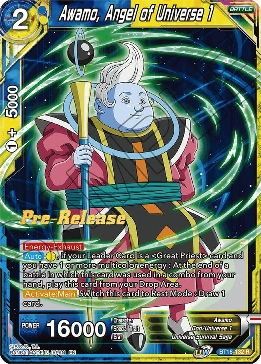 Awamo, Angel of Universe 1 BT16-132 Rare