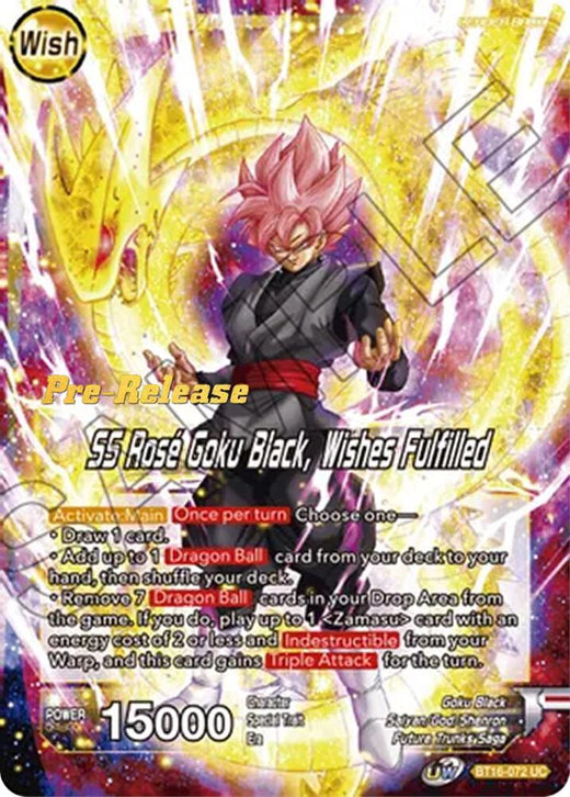 Zamasu // SS Rose Goku Black, Wishes Fulfilled BT16-072 Uncommon