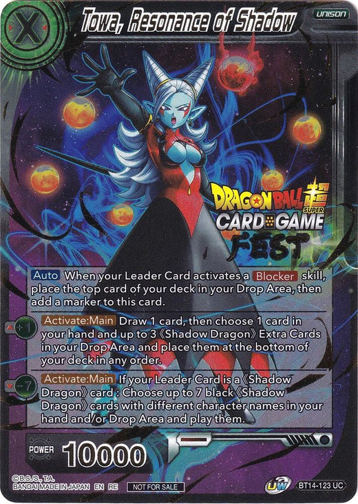 Towa, Resonance of Shadow (Card Game Fest 2022) BT14-123 Promo Foil