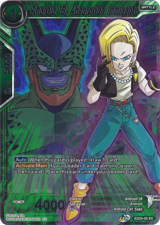 Android 18, Absorption Imminent EX20-05 Expansion Rare Foil