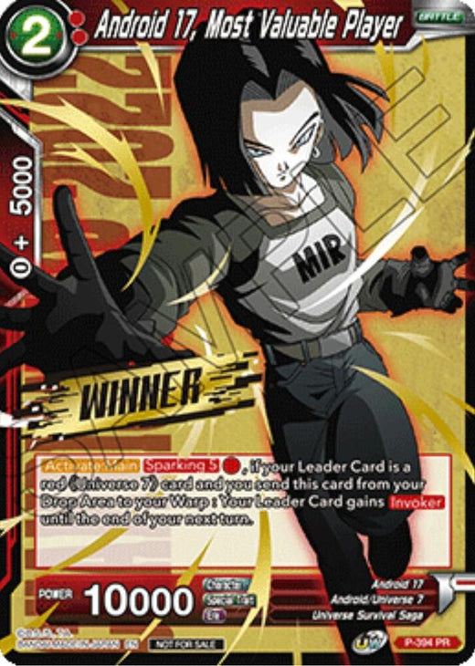 Android 17, Most Valuable Player (Winner Stamped) (Championship Pack 2022 Vol.1) P-394 Promo Foil