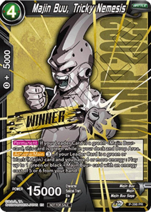 Majin Buu, Tricky Nemesis (Winner Stamped) (Championship Pack 2022 Vol.1) P-398 Promo Foil