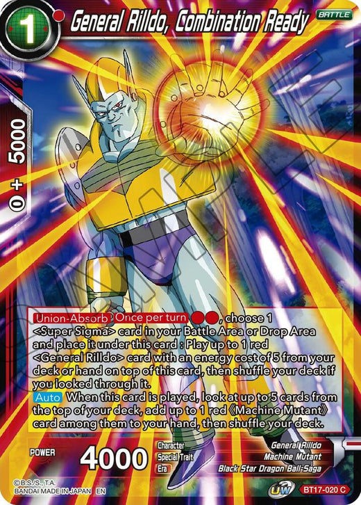 General Rilldo, Combination Ready BT17-020 Common