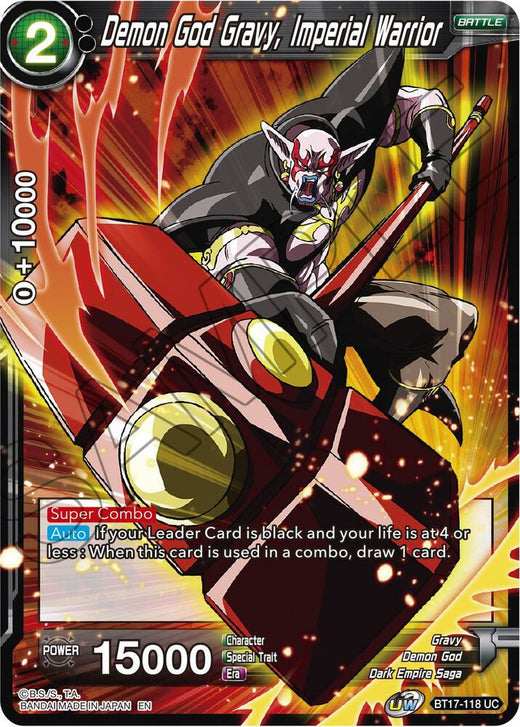Demon God Gravy, Imperial Warrior BT17-118 Uncommon