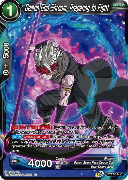 Demon God Shroom, Preparing to Fight BT17-124 Common