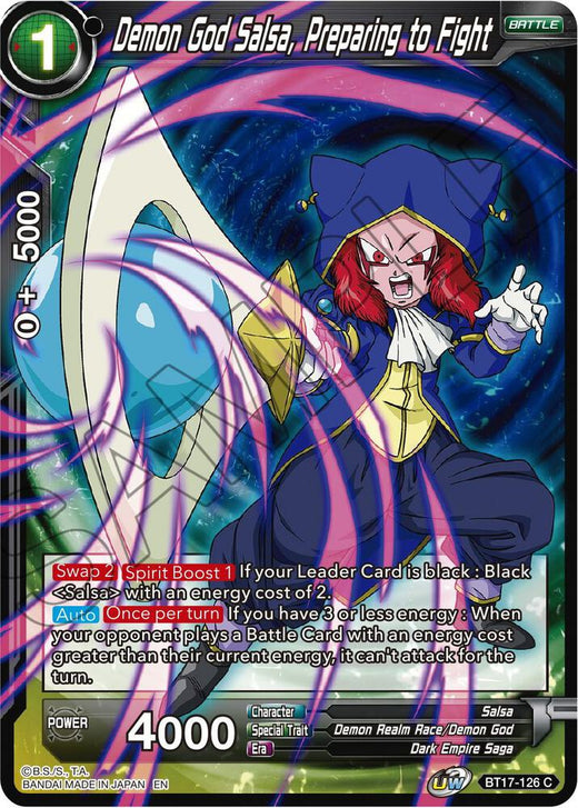 Demon God Salsa, Preparing to Fight BT17-126 Common