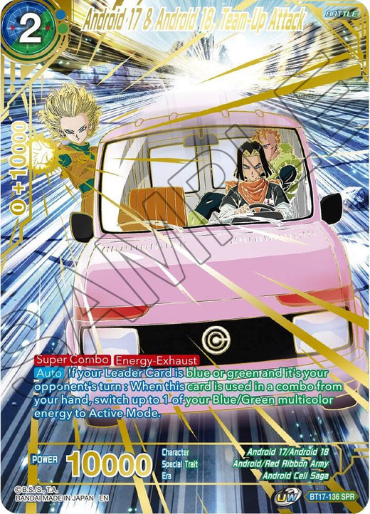 Android 17 & Android 18, Team-Up Attack (SPR) BT17-136 Special Rare Foil