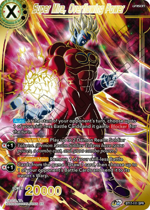 Super Mira, Overflowing Power (SPR) BT17-111 Special Rare Foil