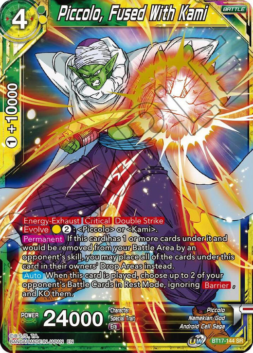 Piccolo, Fused With Kami BT17-144 Super Rare Foil