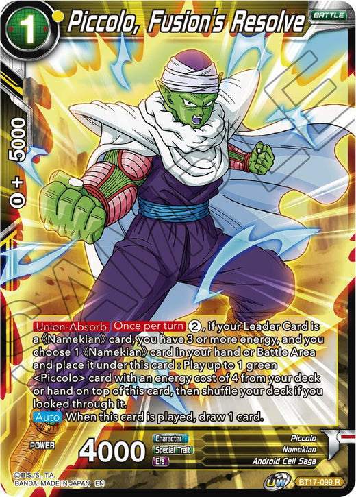 Piccolo, Fusion's Resolve BT17-099 Rare