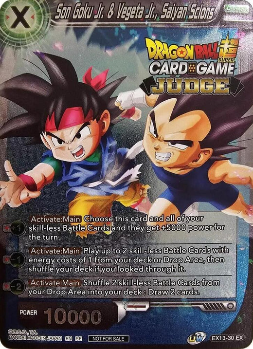 Son Goku Jr. & Vegeta Jr., Saiyan Scions (Judge Pack Vol.11) EX13-30 Promo Foil
