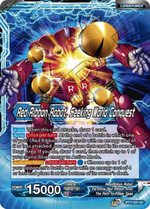 Commander Red // Red Ribbon Robot, Seeking World Conquest BT17-031 Uncommon