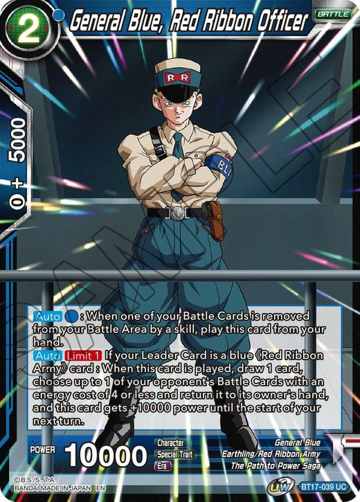 General Blue, Red Ribbon Officer BT17-039 Uncommon