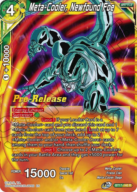 Meta-Cooler, Newfound Foe BT17-140 Rare