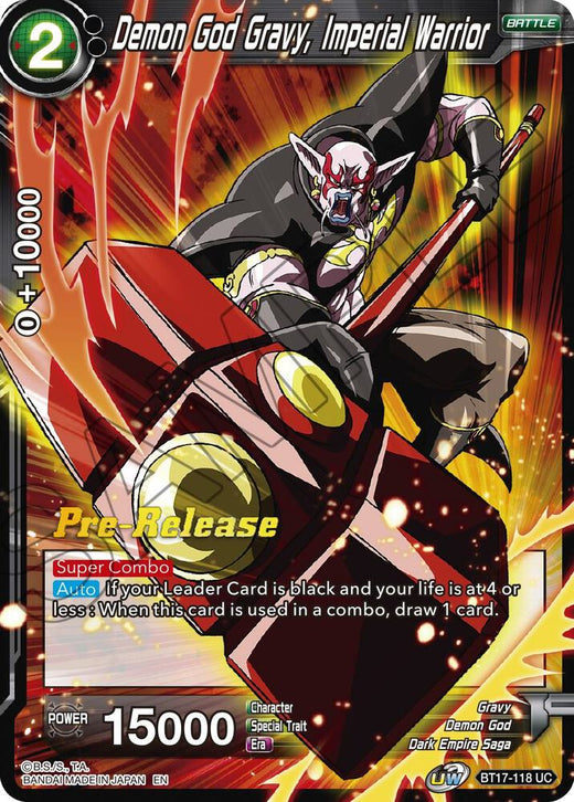 Demon God Gravy, Imperial Warrior BT17-118 Uncommon