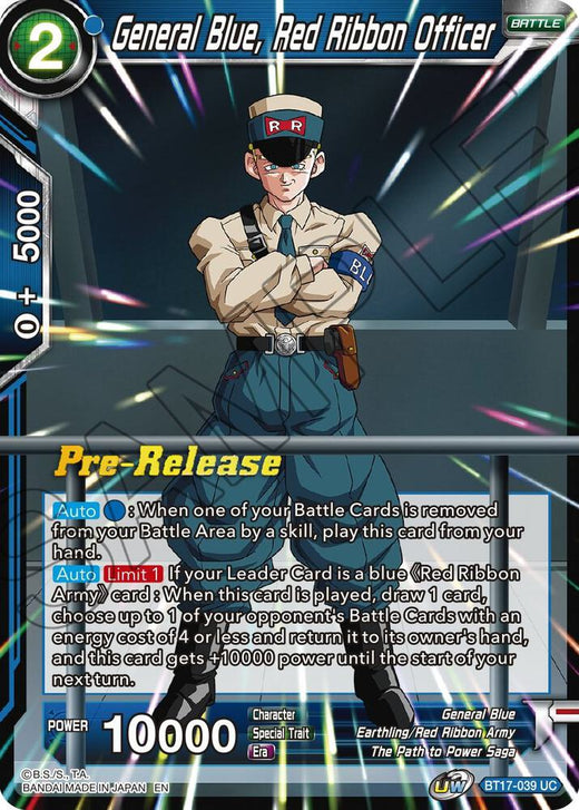 General Blue, Red Ribbon Officer BT17-039 Uncommon