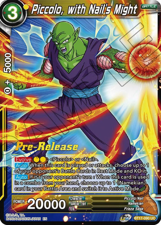 Piccolo, with Nail's Might BT17-090 Uncommon
