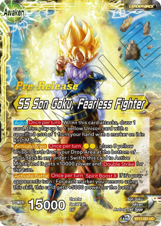 Son Goku // SS Son Goku, Fearless Fighter BT17-081 Uncommon