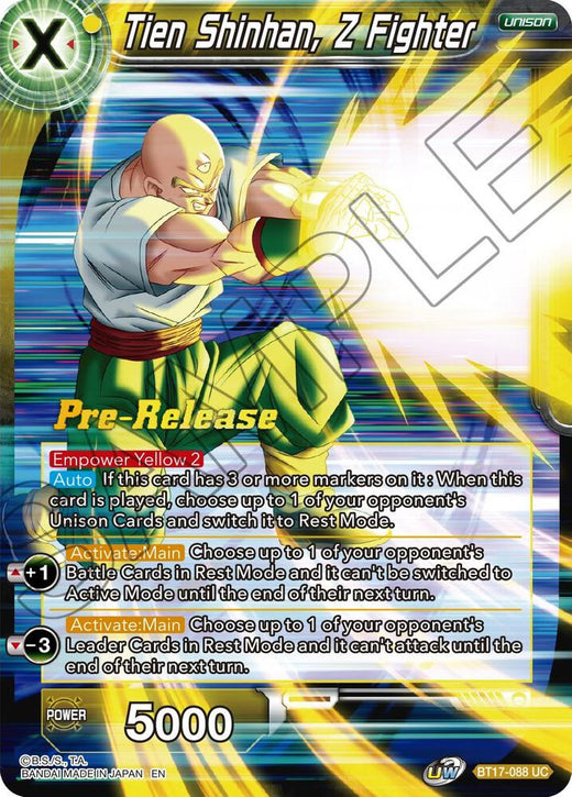 Tien Shinhan, Z Fighter BT17-088 Uncommon