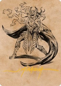 Livaan, Cultist of Tiamat Art Card (Gold-Stamped Signature) 55 S