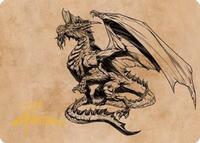 Ancient Silver Dragon Art Card (47/81) (Gold-Stamped Signature) S