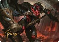 Karlach, Fury of Avernus Art Card (34/81) (Gold-Stamped Signature) S