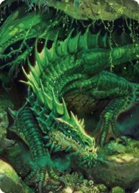 Adult Green Dragon Art Card 1 S