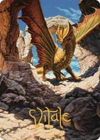 Ancient Brass Dragon Art Card (2/81) (Gold-Stamped Signature) S