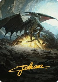 Ancient Copper Dragon Art Card (4/81) (Gold-Stamped Signature) S