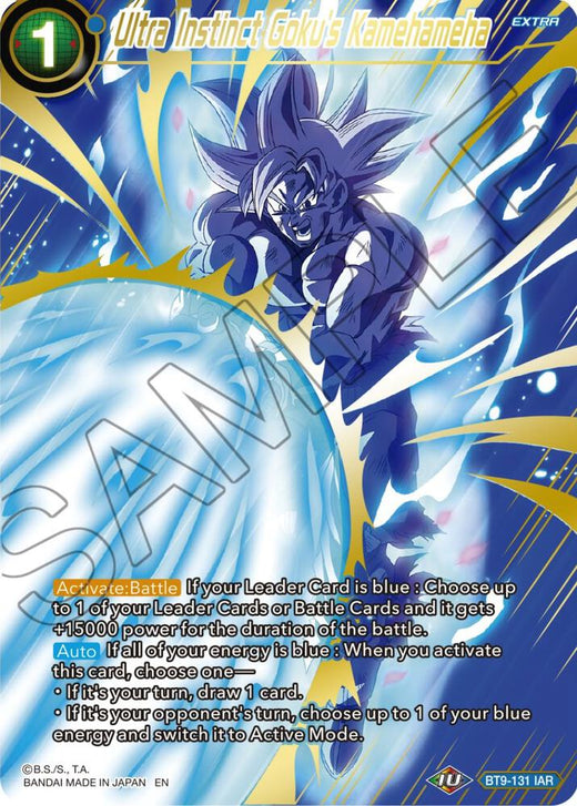 Ultra Instinct Goku's Kamehameha BT9-131 Iconic Attack Rare Foil