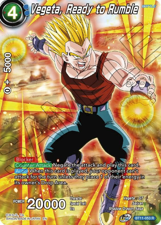 Vegeta, Ready to Rumble BT11-053 Rare Foil