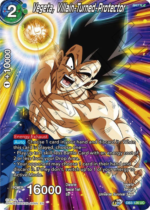 Vegeta, Villain-Turned-Protector DB3-126 Uncommon Foil