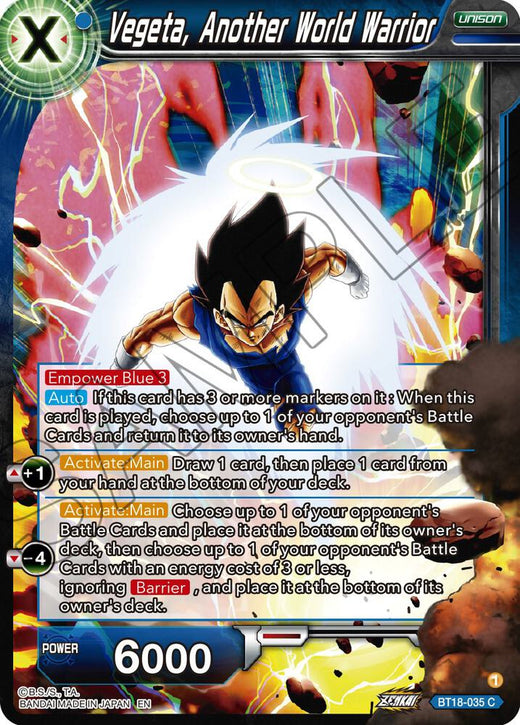 Vegeta, Another World Warrior BT18-035 Common