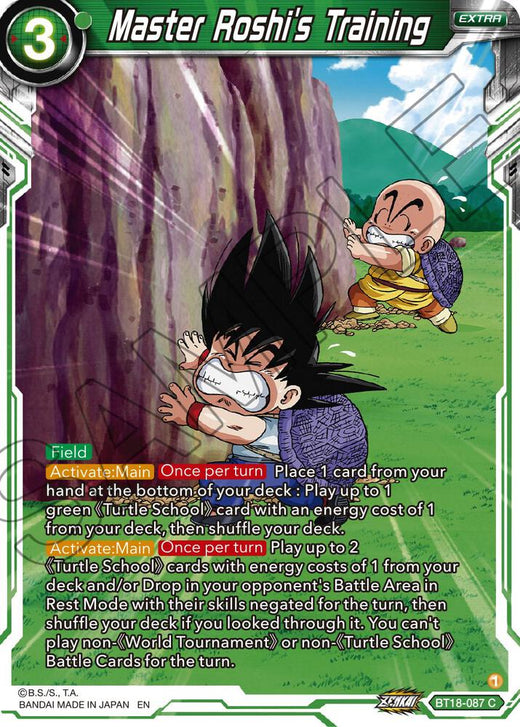 Master Roshi's Training BT18-087 Common