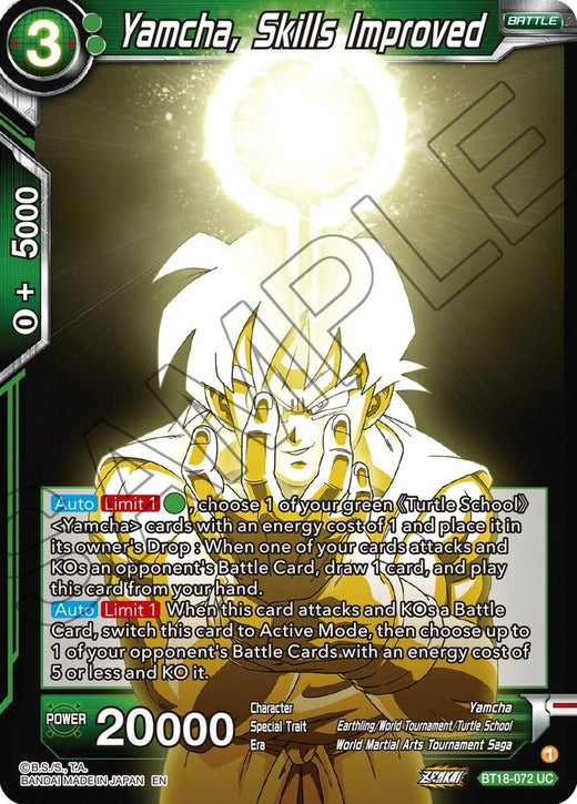 Yamcha, Skills Improved BT18-072 Uncommon