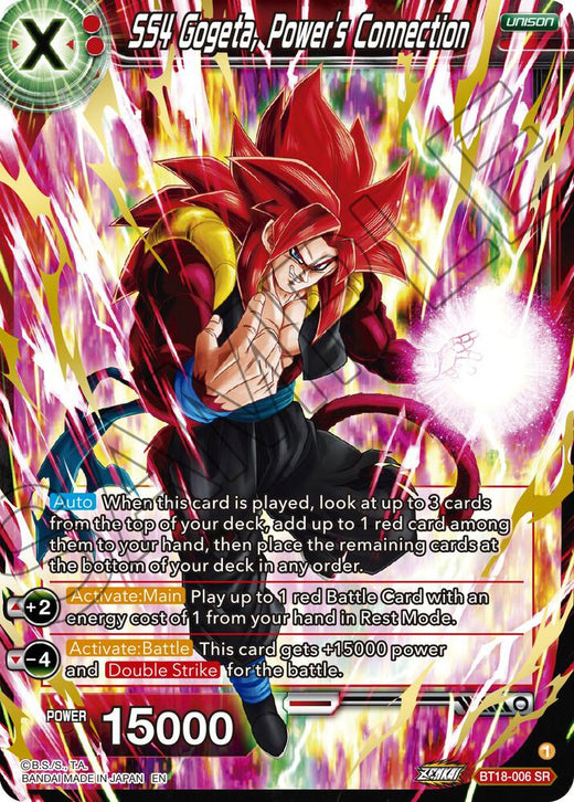 SS4 Gogeta, Power's Connection BT18-006 Super Rare Foil