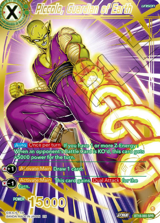 Piccolo, Guardian of Earth (SPR) BT18-065 Special Rare Foil