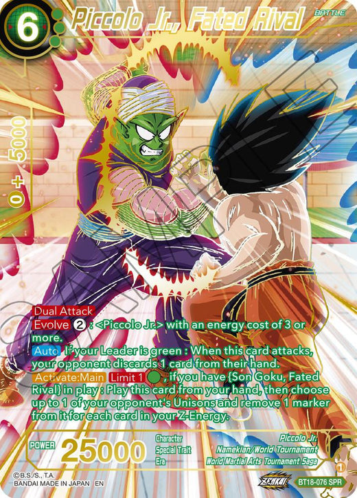 Piccolo Jr., Fated Rival (SPR) BT18-076 Special Rare Foil