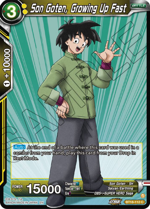 Son Goten, Growing Up Fast BT18-112 Common