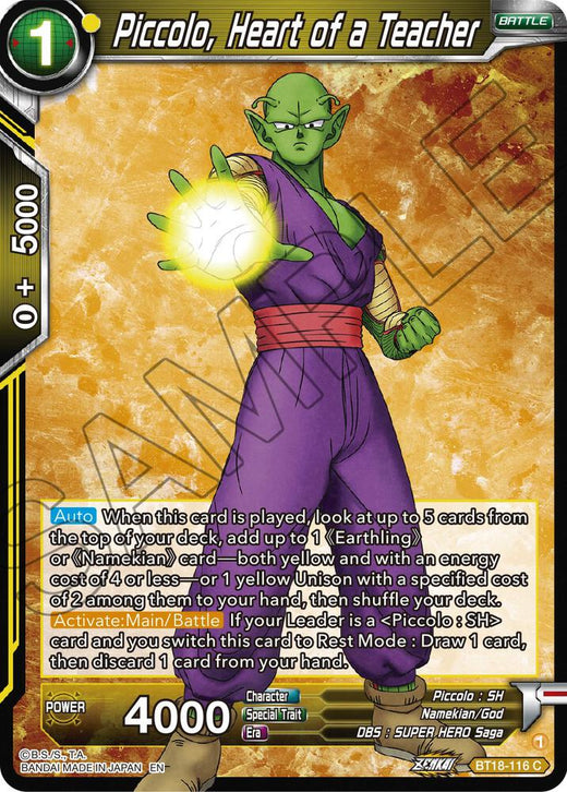Piccolo, Heart of a Teacher BT18-116 Common
