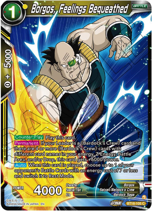 Borgos, Feelings Bequeathed BT18-105 Common