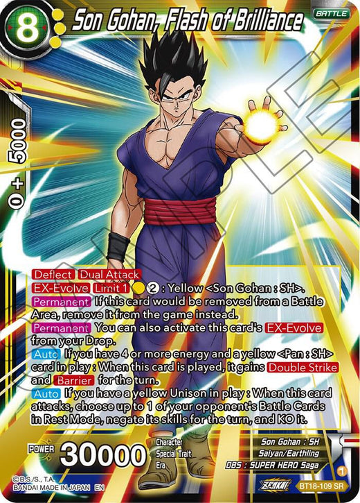 Son Gohan, Flash of Brilliance BT18-109 Super Rare Foil