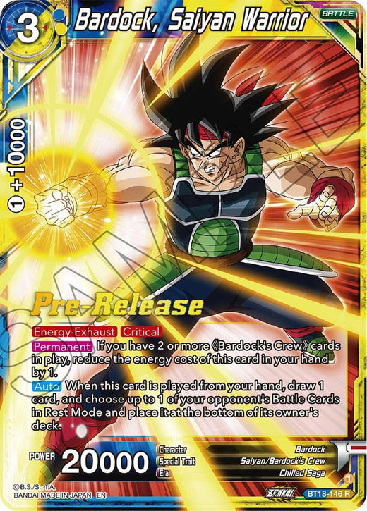 Bardock, Saiyan Warrior BT18-146 Rare