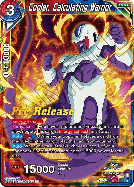 Cooler, Calculating Warrior BT18-141 Rare