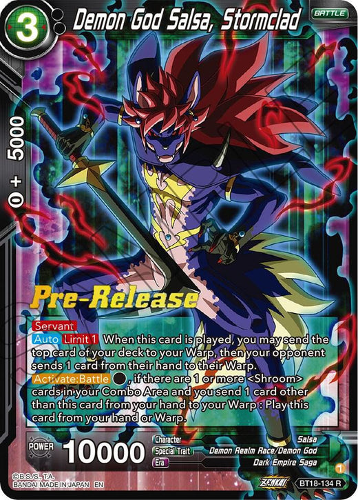 Demon God Salsa, Stormclad BT18-134 Rare