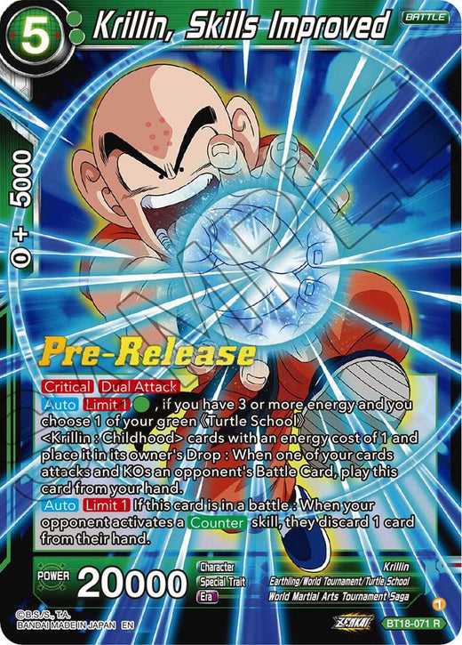 Krillin, Skills Improved BT18-071 Rare
