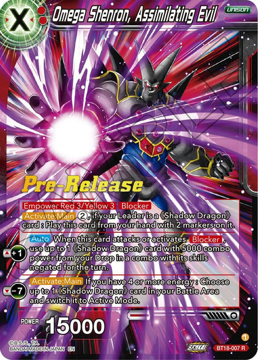Omega Shenron, Assimilating Evil BT18-007 Rare