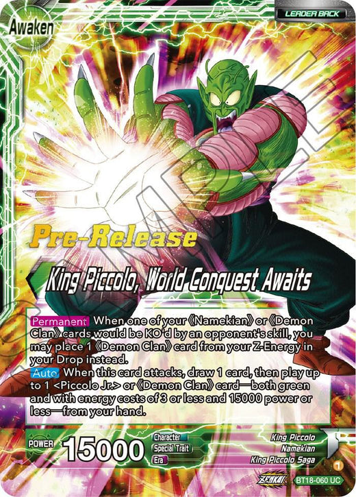 King Piccolo // King Piccolo, World Conquest Awaits BT18-060 Uncommon